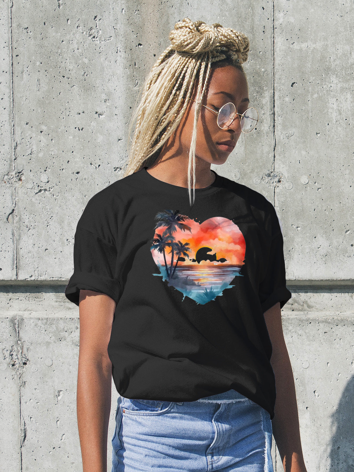 Girls - Sun Set - Short Sleeve T-Shirt-20