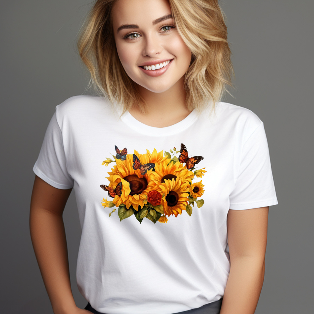 Girls - Guys - Sunflowers - Short Sleeve T-Shirt-25
