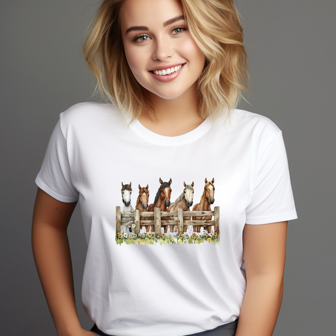 Girls-Guys - Horse Lovers - Short Sleeve T-Shirt-37