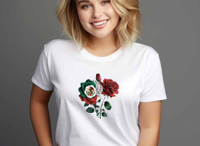 Girls-Guys - Mexican Rose - Short Sleeve T-Shirt-54
