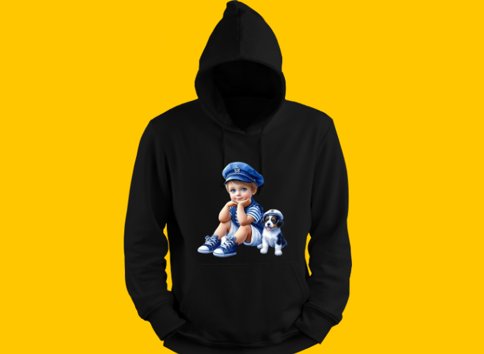 Girls-Guys - Boy with Dog - Hoodies-55