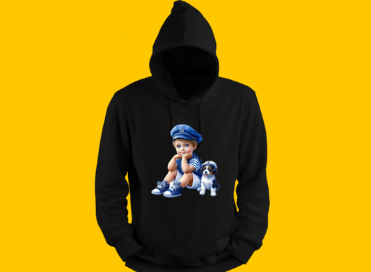 Girls-Guys - Boy with Dog - Hoodies-55