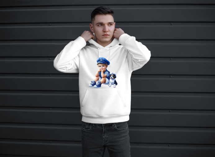 Girls-Guys - Boy with Dog - Hoodies-55