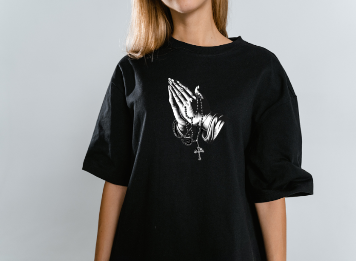 Girls-Guys - Religious/Praying Hands - Short Sleeve T-Shirt57