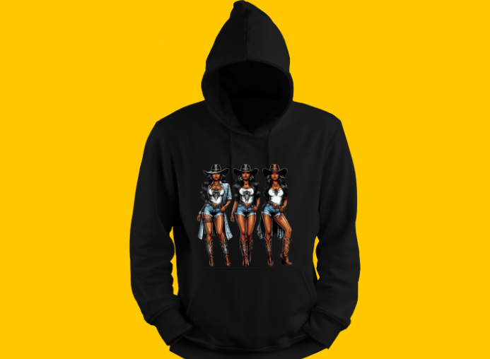 Girls-Guys - Cowgirls in Shorts - Hoodies-61