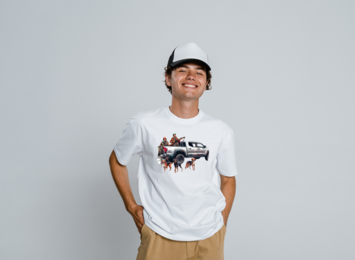 Girls-Guys -  Hunters and Dogs - Short Sleeve T-Shirt-64