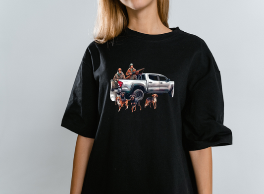 Girls-Guys -  Hunters and Dogs - Short Sleeve T-Shirt-64