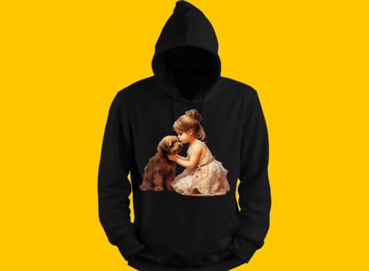 Girls-Guys - Little Girl and Her Dog - Hoodies-66