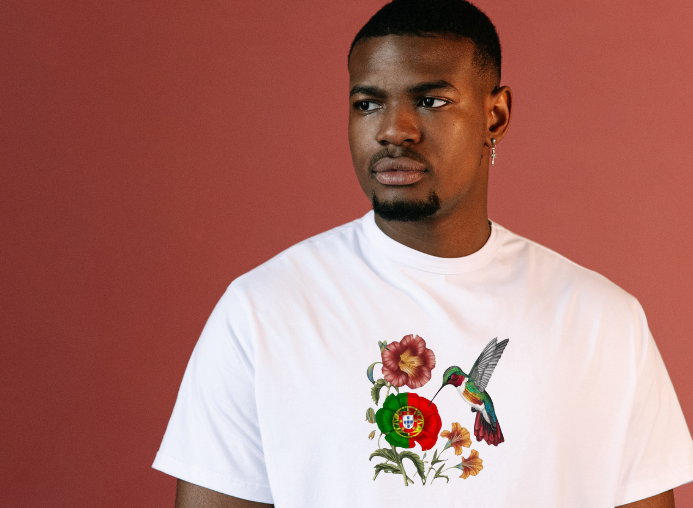 Guys/Girls - Portuguese Flag in a Rose  - Short Sleeve T-Shirt-8