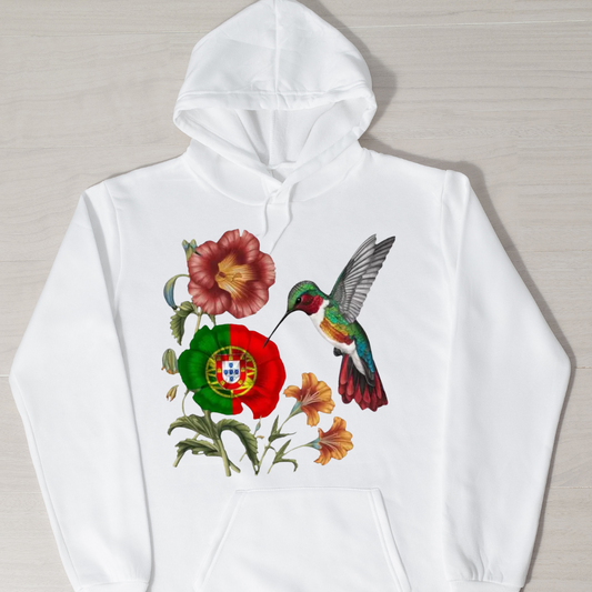 Girls/Guys - Portuguese Flag in a Rose - Hoodies-8